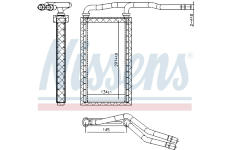 Výměník tepla, vnitřní vytápění NISSENS 707208