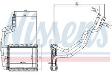 Výměník tepla, vnitřní vytápění NISSENS 707211