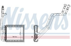 Výměník tepla, vnitřní vytápění NISSENS 707226