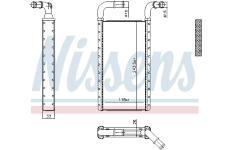 Výměník tepla, vnitřní vytápění NISSENS 707241