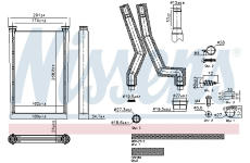 Výměník tepla, vnitřní vytápění NISSENS 707242