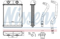 Výměník tepla, vnitřní vytápění NISSENS 707257