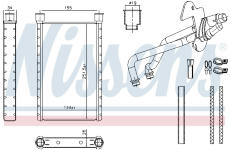 Výměník tepla, vnitřní vytápění NISSENS 707282