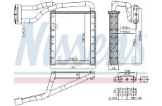 Výměník tepla, vnitřní vytápění NISSENS 707306