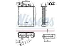 Výměník tepla, vnitřní vytápění NISSENS 707313