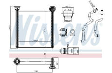 Výměník tepla, vnitřní vytápění NISSENS 707388
