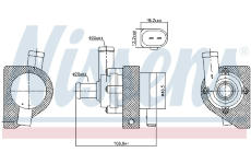 Doplňovací vodní čerpadlo, chladič plnicího vzduchu NISSENS 832109