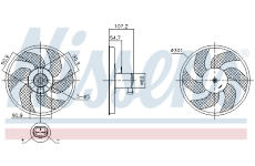 Ventilátor chladenia motora NISSENS 850084