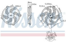 Ventilátor chladenia motora NISSENS 850093