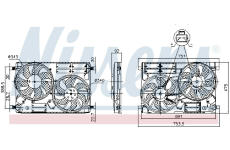 Ventilátor chladenia motora NISSENS 850096