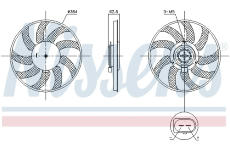 Ventilátor chladenia motora NISSENS 850099