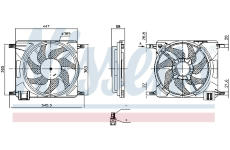 Ventilátor chladenia motora NISSENS 850284