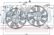 Ventilátor chladenia motora NISSENS 85523