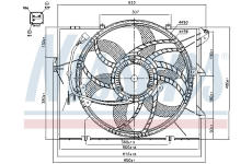 Větrák, chlazení motoru NISSENS 85634