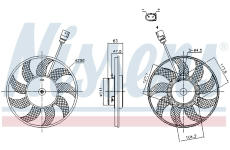 Větrák, chlazení motoru NISSENS 85866