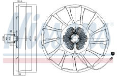 Spojka ventilátora chladenia NISSENS 86240