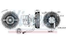 Spojka ventilátora chladenia NISSENS 86245