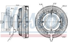 Spojka ventilátora chladenia NISSENS 86250