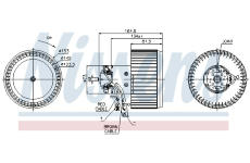 Vnútorný ventilátor NISSENS 87093