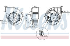 Vnútorný ventilátor NISSENS 87416