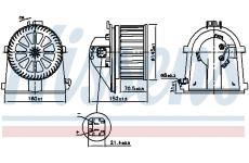 Vnútorný ventilátor NISSENS 87598