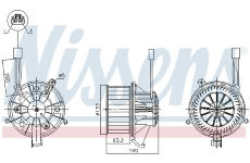 vnitřní ventilátor NISSENS 87612