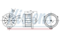 vnitřní ventilátor NISSENS 87615