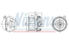 vnitřní ventilátor NISSENS 87619