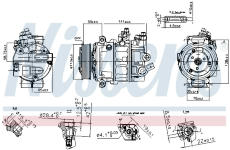 Kompresor, klimatizace NISSENS 890754