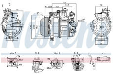 Kompresor, klimatizace NISSENS 890919