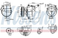 Kompresor, klimatizace NISSENS 890948