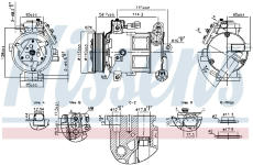 Kompresor, klimatizace NISSENS 891186