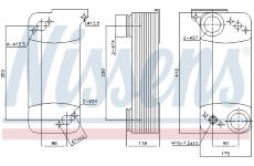 Olejový chladič, retardér NISSENS 90768