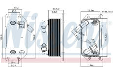 Olejový chladič, motorový olej NISSENS 91254