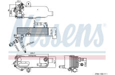 Olejový chladič, motorový olej NISSENS 91298