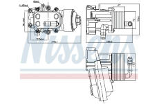 Olejový chladič, motorový olej NISSENS 91315