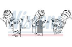 Olejový chladič, motorový olej NISSENS 91347