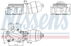 Olejový chladič, motorový olej NISSENS 91357