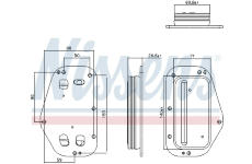 Olejový chladič, motorový olej NISSENS 91360