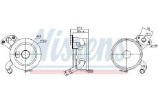 Olejový chladič, motorový olej NISSENS 91379