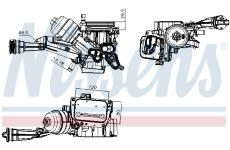 Olejový chladič, motorový olej NISSENS 91397