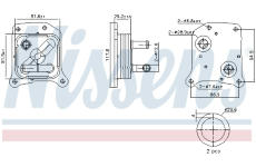 Olejový chladič, motorový olej NISSENS 91438