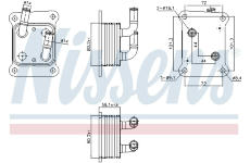 Olejový chladič, motorový olej NISSENS 91453