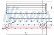 Olejový chladič, motorový olej NISSENS 91465