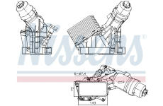 Chladič motorového oleja NISSENS 91487