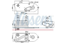 Olejový chladič, motorový olej NISSENS 91543