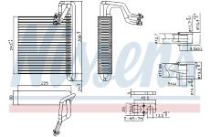 Výparník klimatizácie NISSENS 92336
