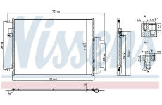 Kondenzátor, klimatizace NISSENS 940955