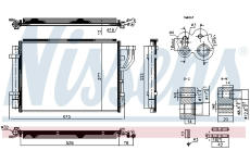 Kondenzátor, klimatizace NISSENS 940959