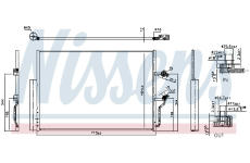 Kondenzátor, klimatizace NISSENS 941263
